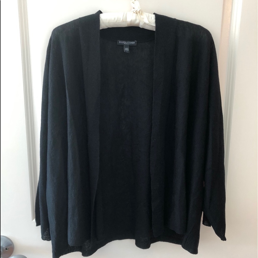 Eileen Fisher Cardigan Top Women’s Black Sweater